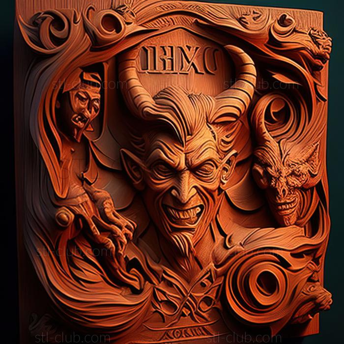 3D мадэль Американ МакГиз Гримм Дьявол и его три золотых ха (STL)